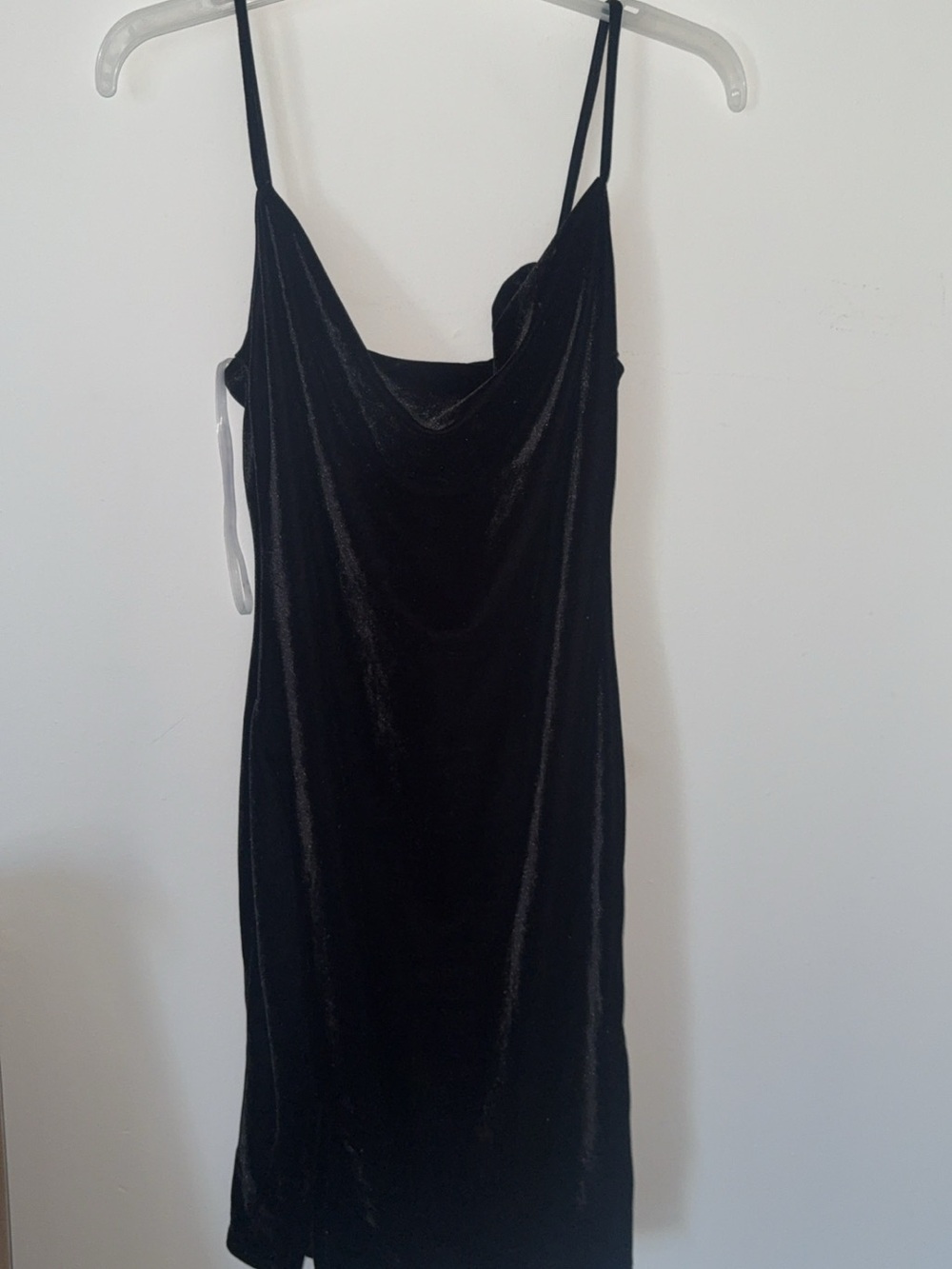 Women's Black Velvet Slip Dress